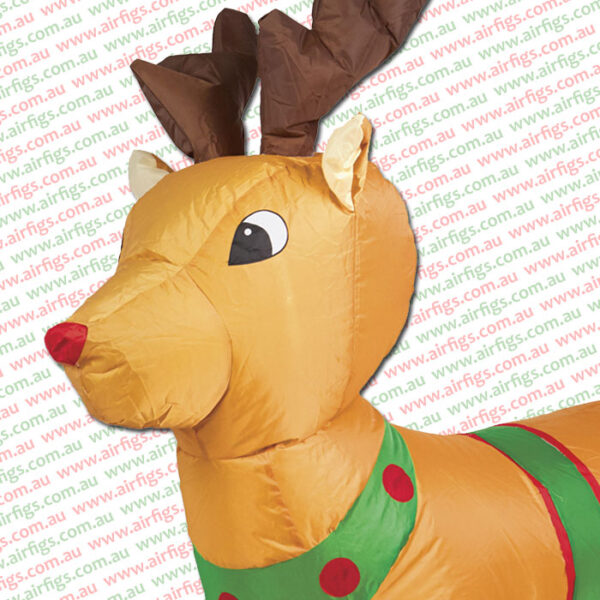 1.2m Red Nosed Reindeer Christmas Inflatable - Image 3