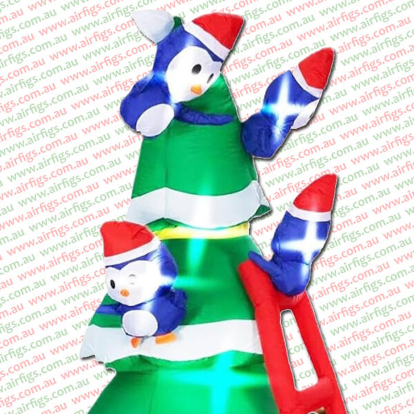 2.4m Penguins Dress the Tree Christmas Inflatable - Image 3