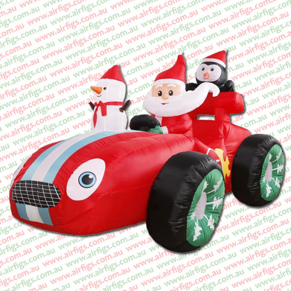 2.4m Racecar Santa Christmas Inflatable