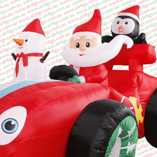 2.4m Racecar Santa Christmas Inflatable - Image 3