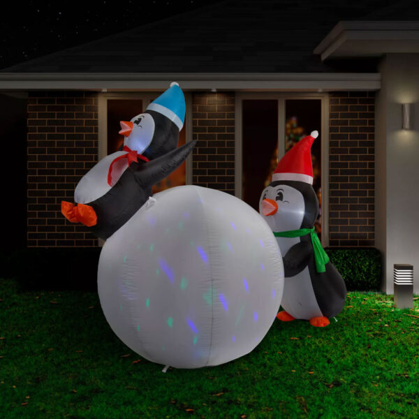 2.1m Snowball Penguins Christmas Inflatable - Image 3