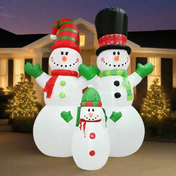 2.4m Snowman Family Christmas Inflatable - Image 6