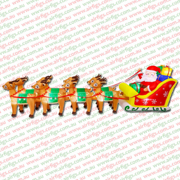 3.6m Santa Sleigh with 8 Reindeers Christmas Inflatable