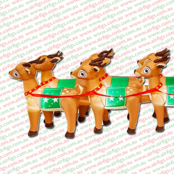 3.6m Santa Sleigh with 8 Reindeers Christmas Inflatable - Image 4