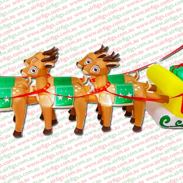 3.6m Santa Sleigh with 8 Reindeers Christmas Inflatable - Image 5