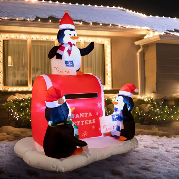 Penguins Posting Santa Letter Christmas Inflatable - Image 10