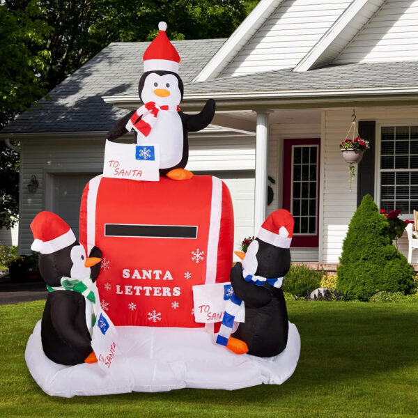 Penguins Posting Santa Letter Christmas Inflatable - Image 11