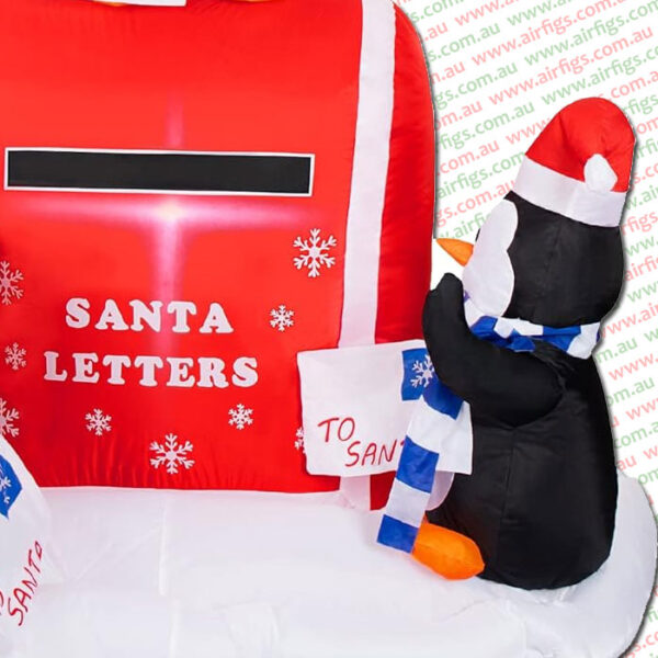 Penguins Posting Santa Letter Christmas Inflatable - Image 6