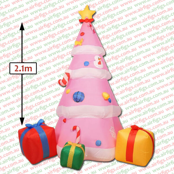 2.1m Pink Christmas Tree Inflatable - Image 2