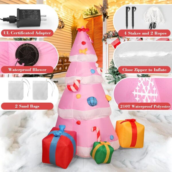 2.1m Pink Christmas Tree Inflatable - Image 3