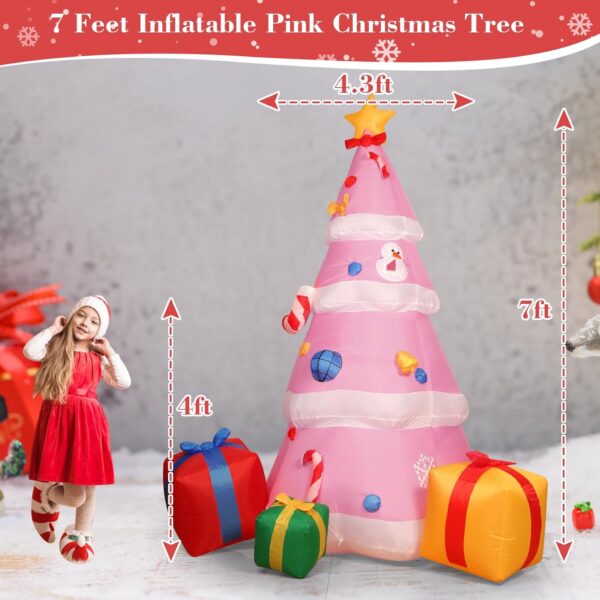 2.1m Pink Christmas Tree Inflatable - Image 4