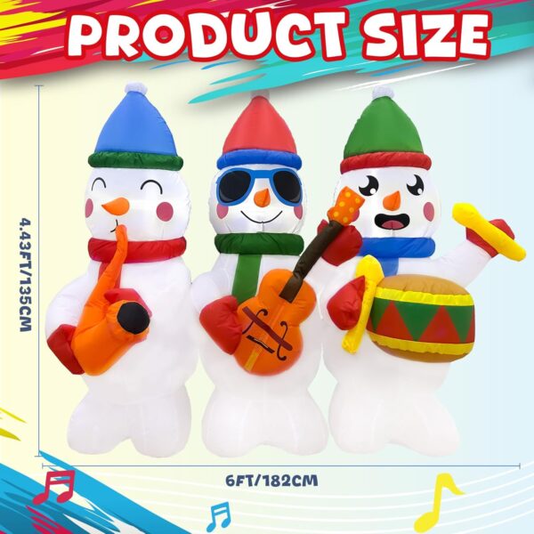 1.3m Snowman Three Piece Band Inflatable - Image 4