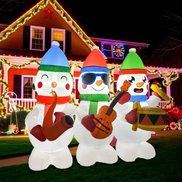 1.3m Snowman Three Piece Band Inflatable - Image 5