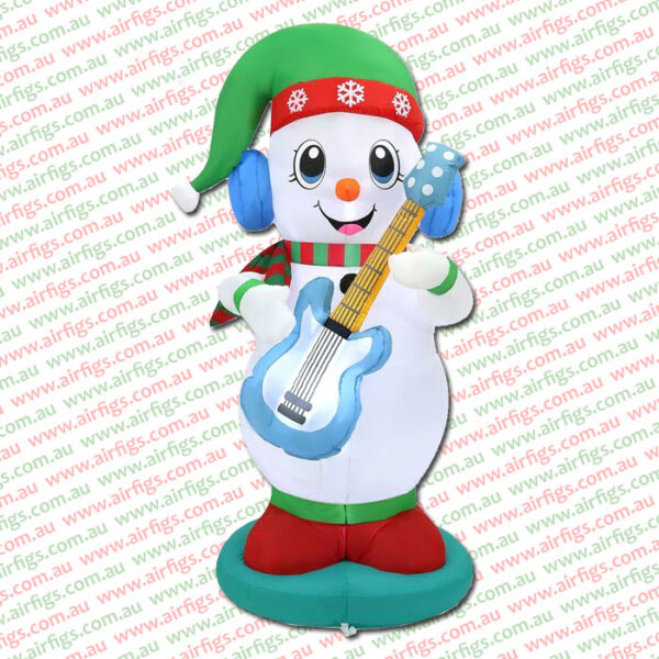 1.8m Snowman Playing Guitar Christmas Inflatable