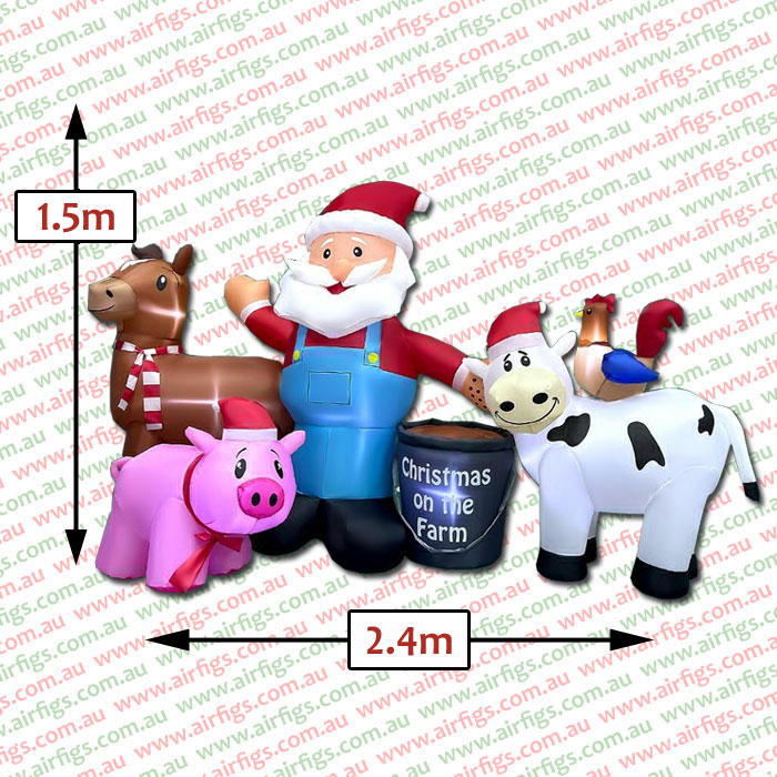 Santa’s Farm Christmas Inflatable - Image 2