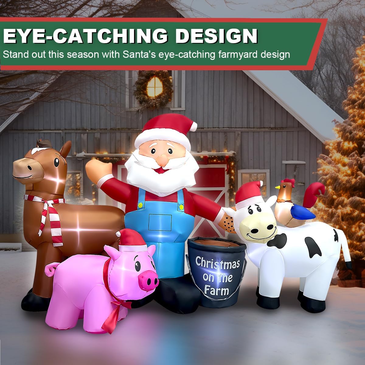 Santa’s Farm Christmas Inflatable - Image 4