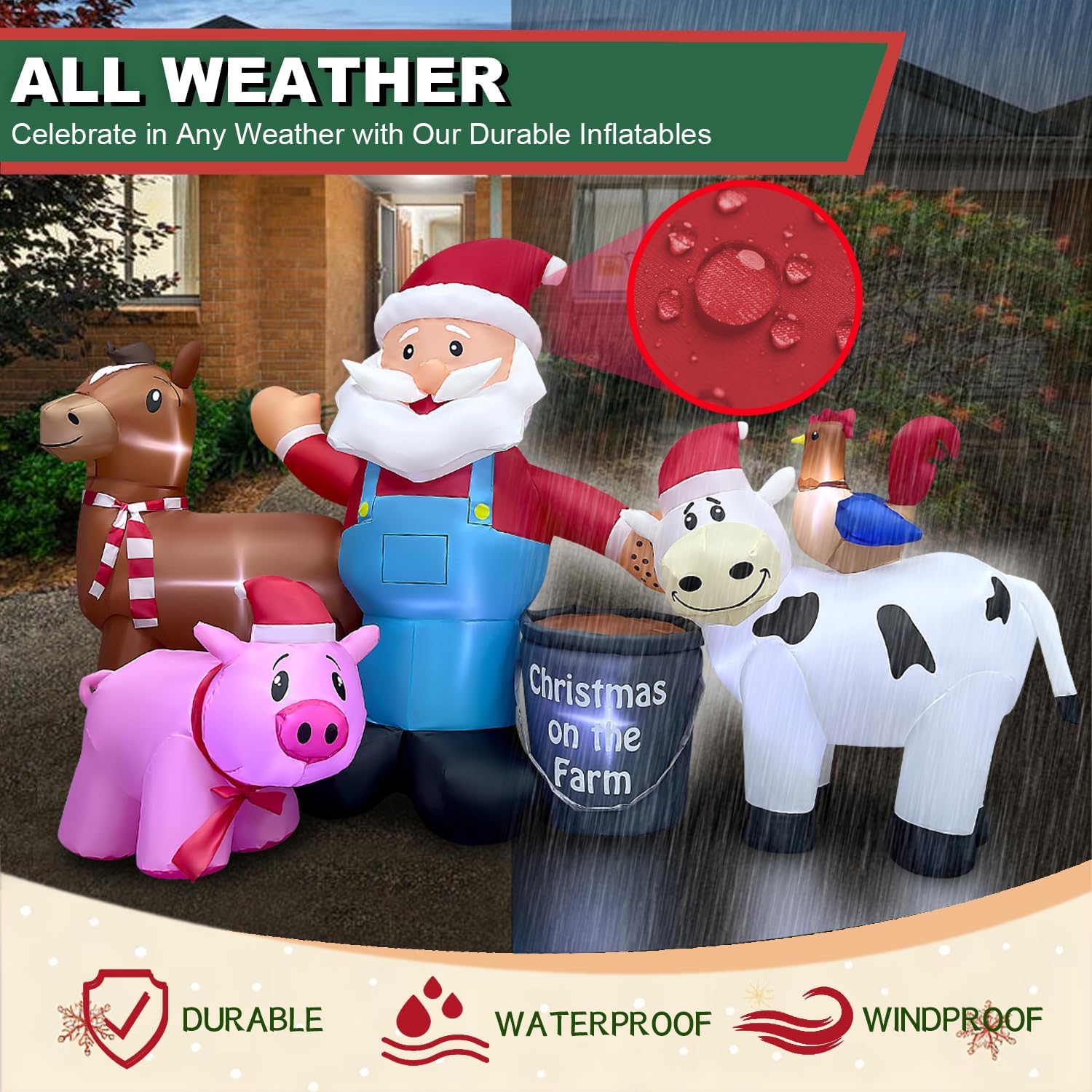 Santa’s Farm Christmas Inflatable - Image 5