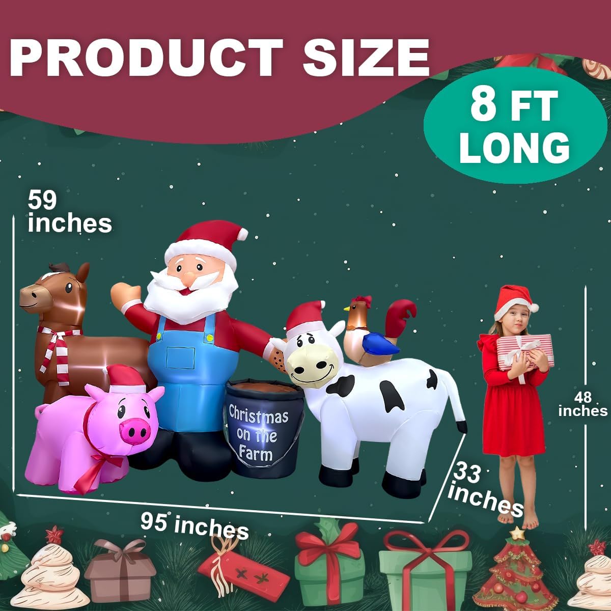 Santa’s Farm Christmas Inflatable - Image 8