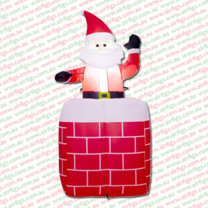1.2m Santa in Chimney Christmas Inflatable