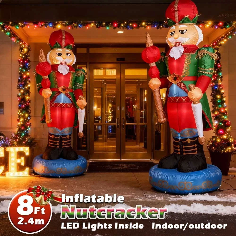 2.4m Deluxe Nutcracker Christmas Inflatable - Image 3