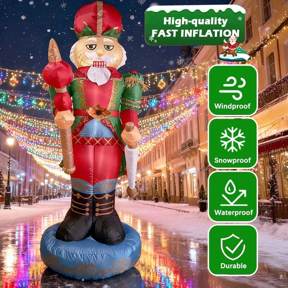 2.4m Deluxe Nutcracker Christmas Inflatable - Image 6