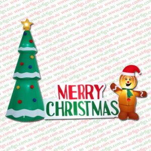 2.4m Gingerbread Man Merry Christmas Tree Inflatable