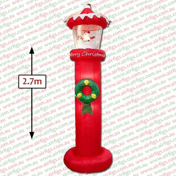 2.7m Snow Blowing Lighthouse Christmas Inflatable - Image 2