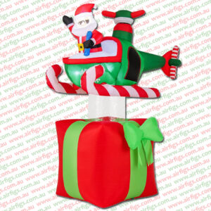 1.8M Animated Helicopter Picking Up Gift Inflatable