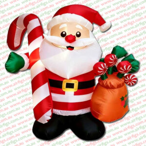 1.8m Candy Cane Santa Christmas Inflatable