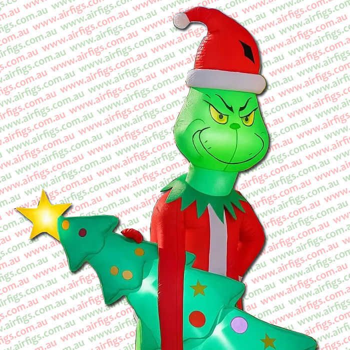 2.1m Christmas Thief Grinch-Style Christmas Inflatable - Image 3