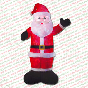 2.4m Plush Santa with Disco Lights Christmas Inflatable