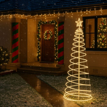 1.85m Warm White Rope Light Christmas Tree – Airfigs Inflatables
