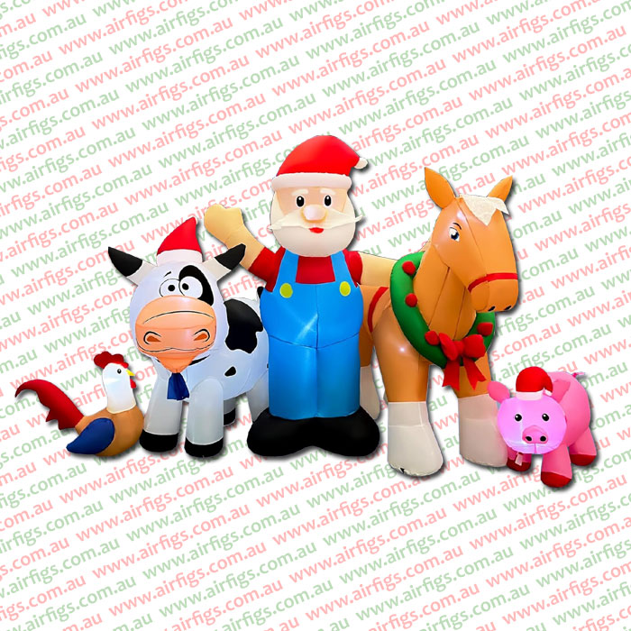 1.5m Santa’s Farm Animals Christmas Inflatable