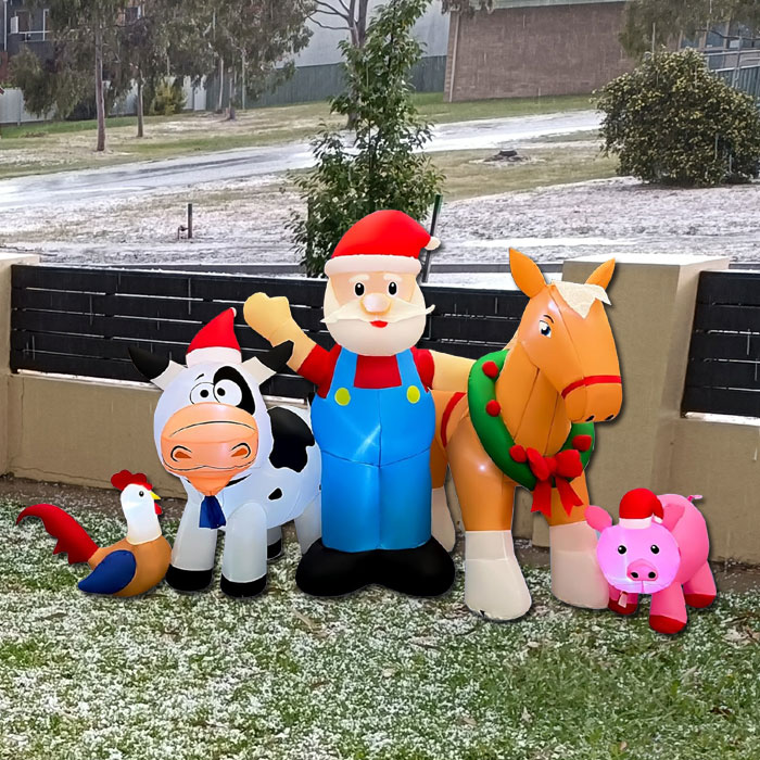 1.5m Santa’s Farm Animals Christmas Inflatable - Image 3