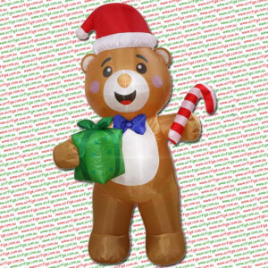 1.5m Bear with Gift & Candy Christmas Inflatable