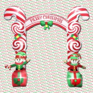 3.0m Candy Cane Elf Archway Christmas Inflatable