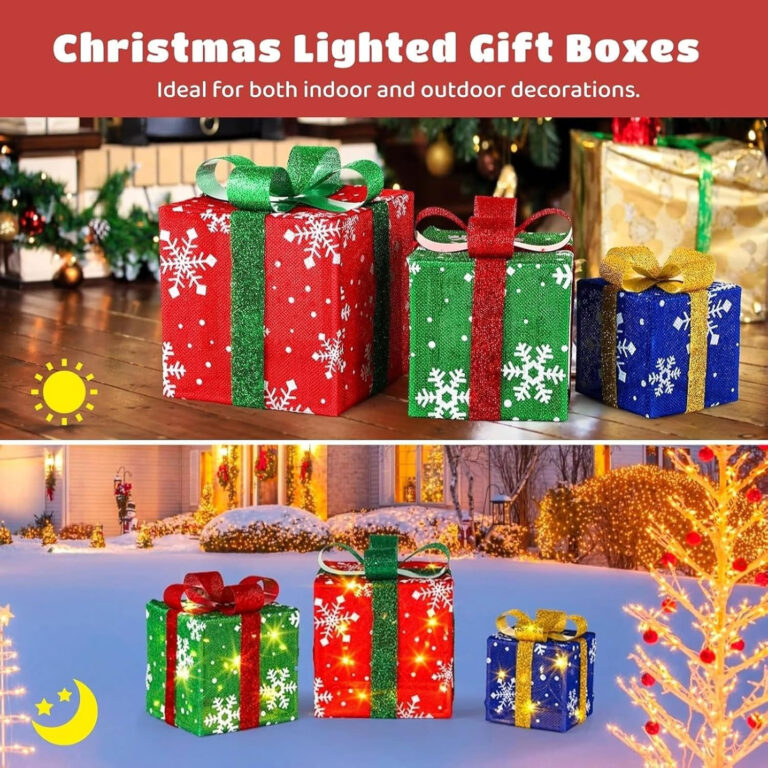 Lighted Gift Boxes Set Of 3null