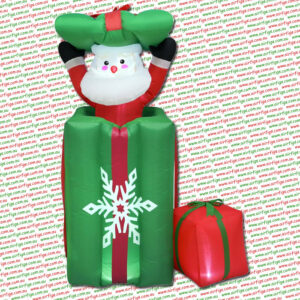 1.5m Green Gift Santa Popup Animated Christmas Inflatable