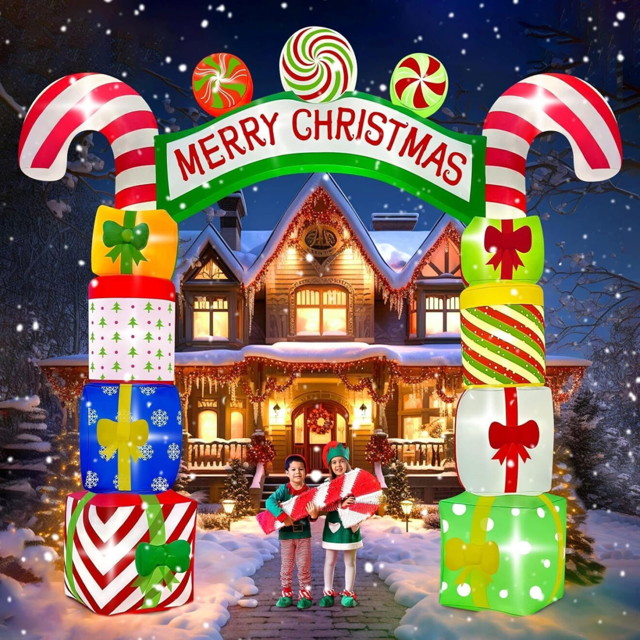 3m Gift Box Archway Christmas Inflatable Airfigs Inflatables