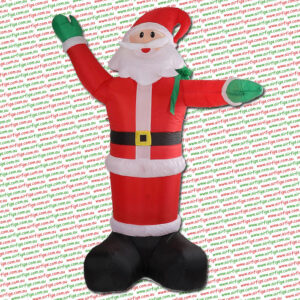 2.4m Waving Santa with Sack Christmas Inflatable