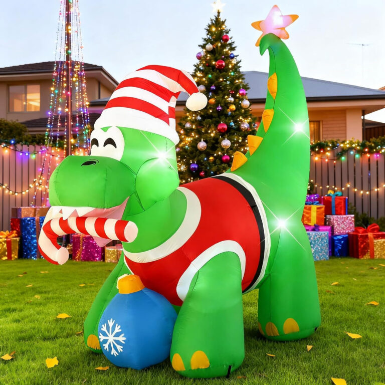 3.9m Large Dinosaur Holding Ball Christmas Inflatable – Airfigs Inflatables