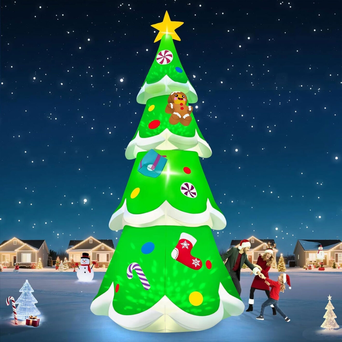 6m Giant Christmas Tree Inflatable with LED Lights – Airfigs Inflatables