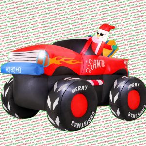 2.1m Santa Monster Truck Christmas Inflatable