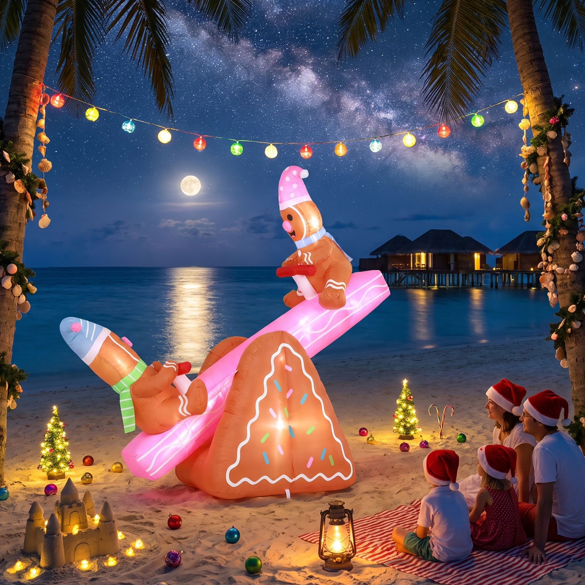 1.8m Gingerbread Seesaw Christmas Inflatable - Image 5