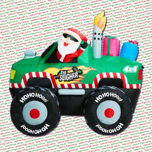 2.13m Green 4×4 Monster Truck Christmas Inflatable
